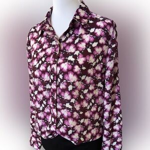 Women’s Banana Republic Purple Floral Blouse